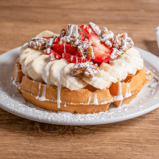 Strawberry Banana Pecan Waffle