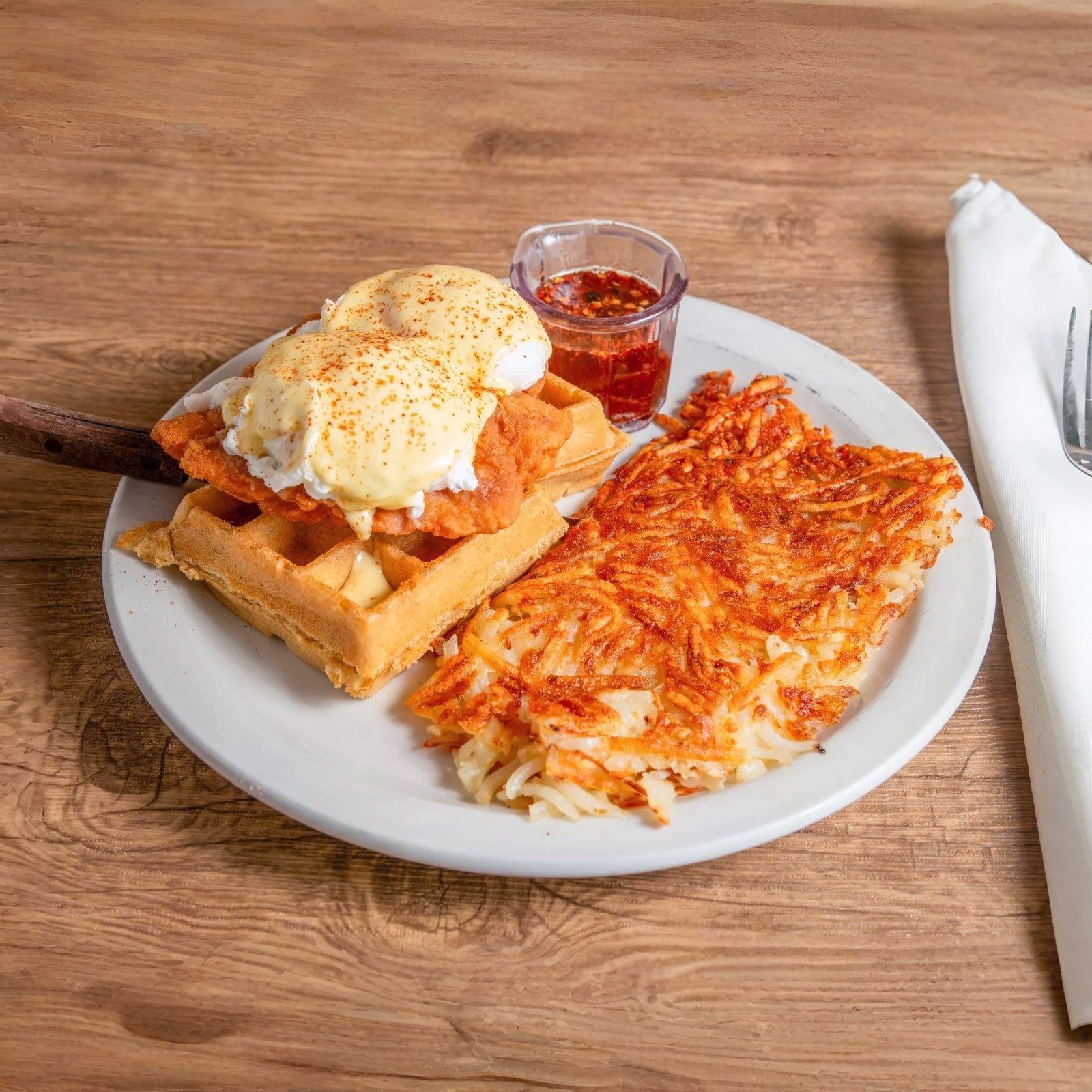 Chicken Waffle Benny.